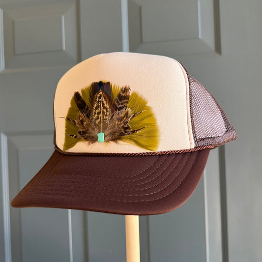 Spanish Moss Feather Trucker Hat