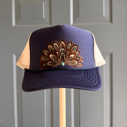 Roam 2Tone Navy Feather Trucker