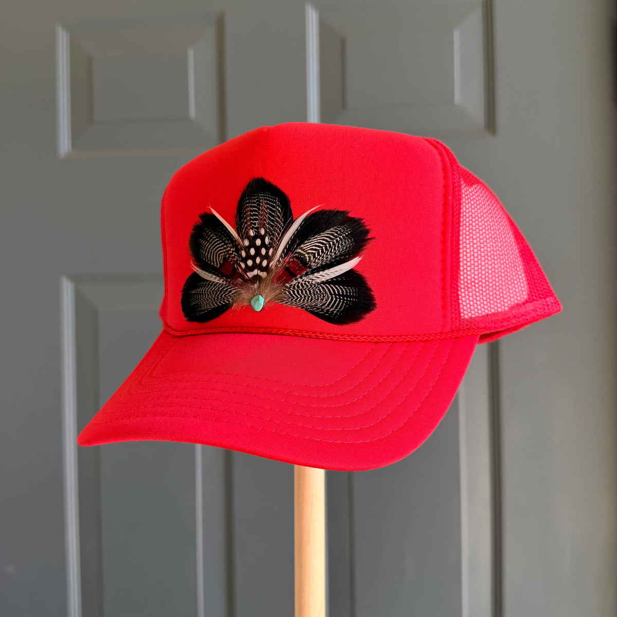 Cajun Redzone Feather Trucker Hat