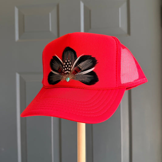 Cajun Redzone Feather Trucker Hat