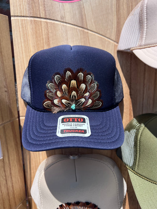 Pheasant Feather Trucker