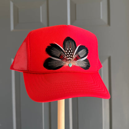 Cajun Redzone Feather Trucker Hat