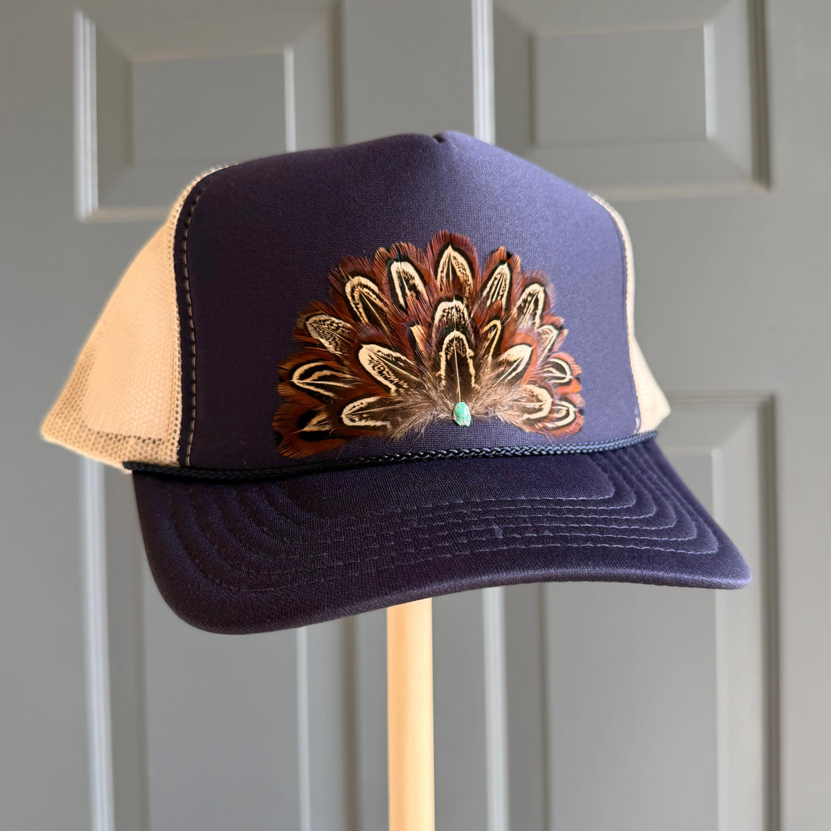Roam 2Tone Navy Feather Trucker