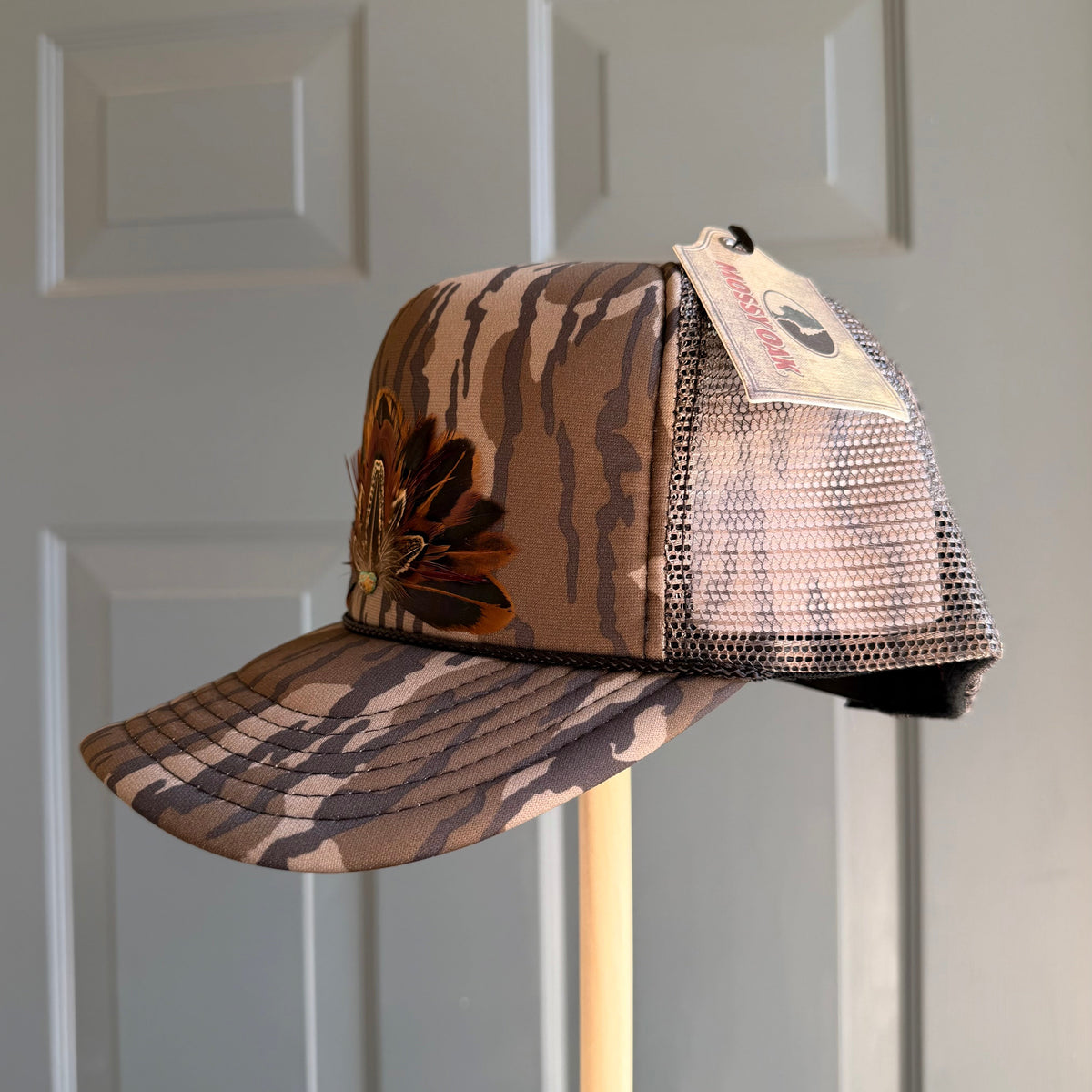 Mossy Oak Camo Feather Trucker Hat
