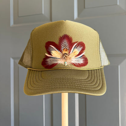 Wild Fig Feather Trucker Hat