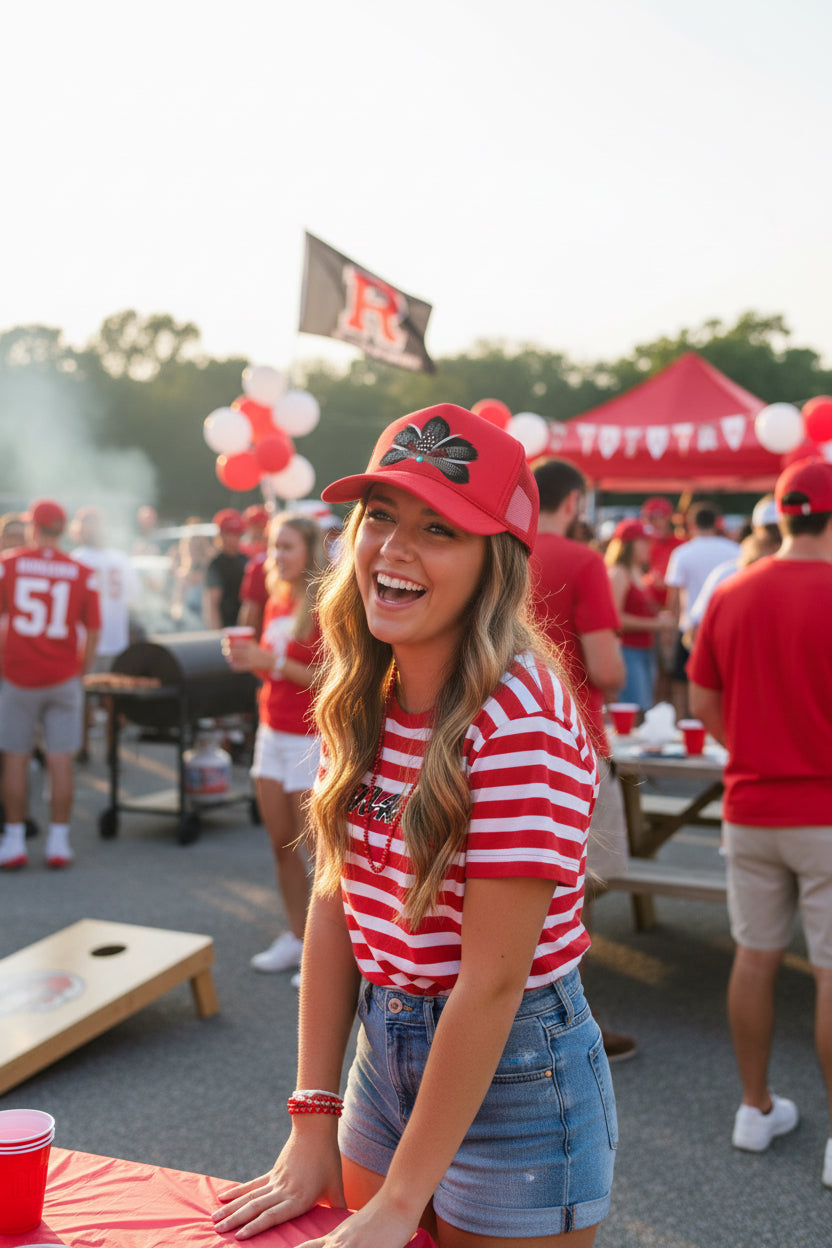 Cajun Redzone Feather Trucker Hat