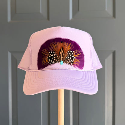 Lavender Geaux Tigers Feather Trucker Hat
