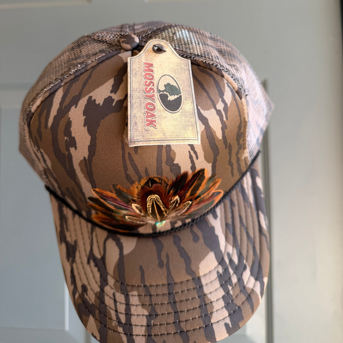 Mossy Oak Camo Feather Trucker Hat