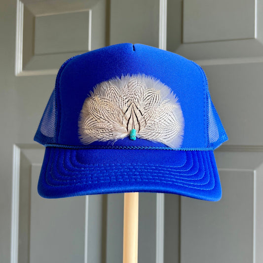Cobalt Cloud #001 Feather Trucker Hat