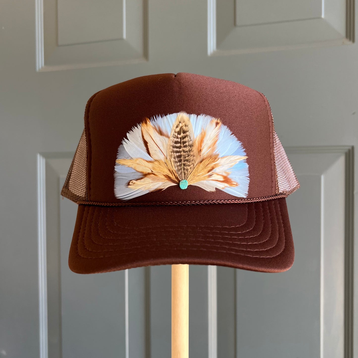 Dulce Sky Feather Trucker Hat
