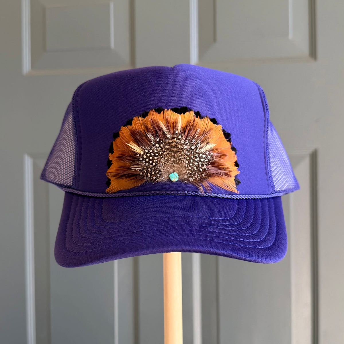 Purple Tigers Feather Trucker Hat