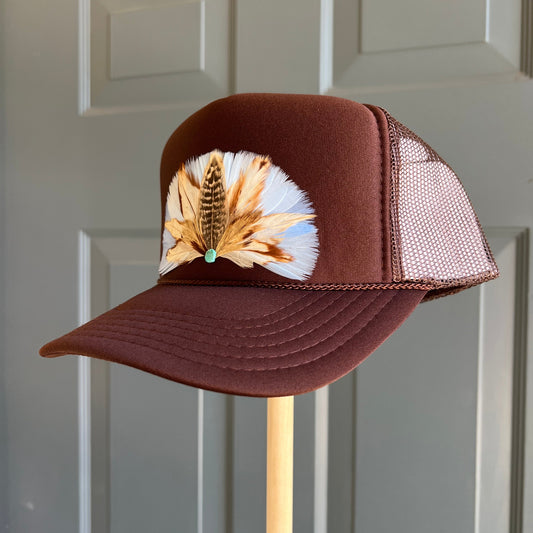 Dulce Sky Feather Trucker Hat