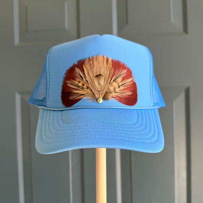 Blue Sedona Feather Trucker Hat