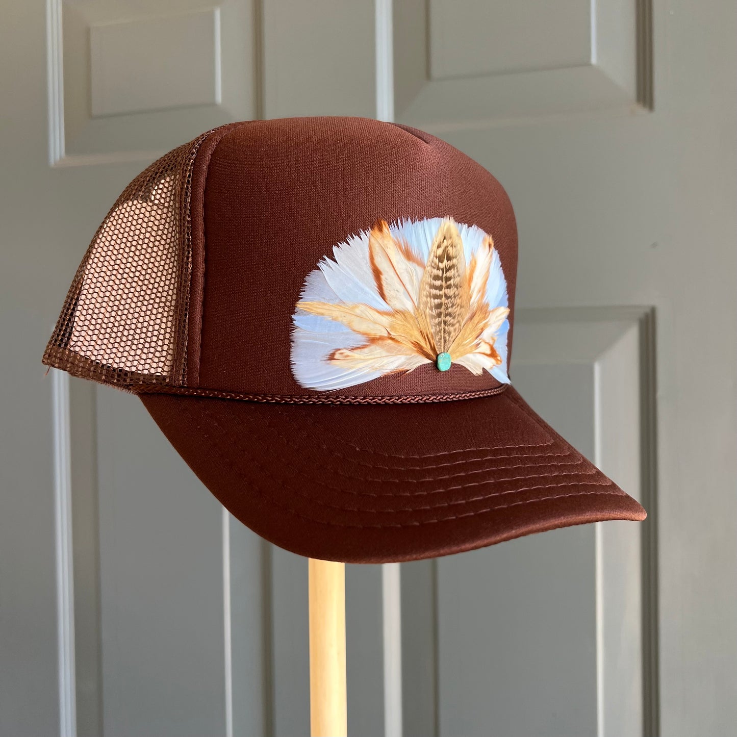 Dulce Sky Feather Trucker Hat