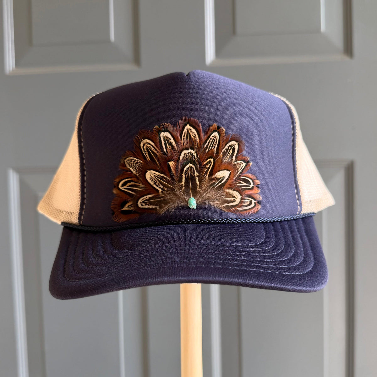 Roam 2Tone Navy Feather Trucker