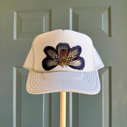 Silver Prowler Feather Trucker Hat