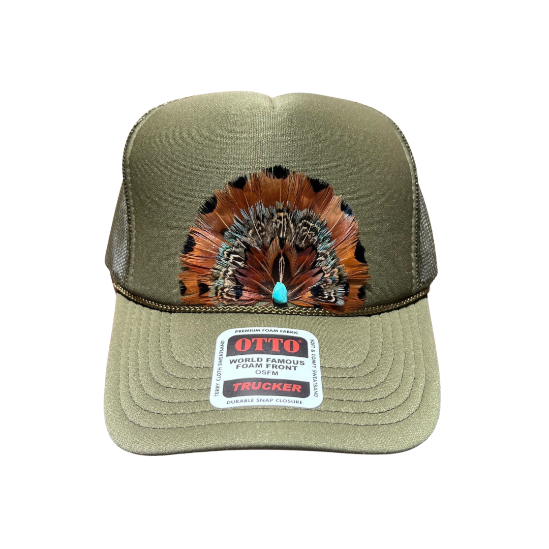 Sundown Army Feather Trucker