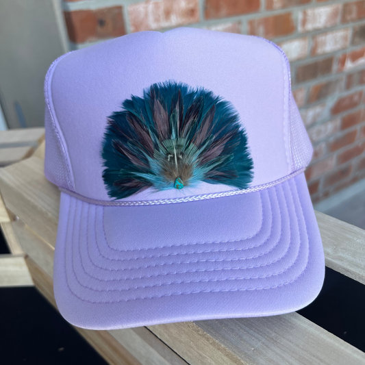 Orchid Feather Trucker
