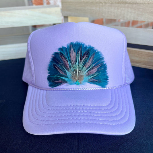 Orchid Feather Trucker